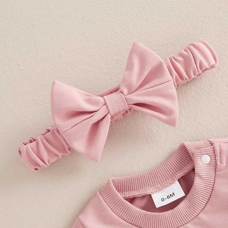 Clothing Sets Infant Girls 2-Piece Fall Harvest Ensemble featuring Adorable Turkey Embroidered Romper and Matching Headband - Cute H241126
