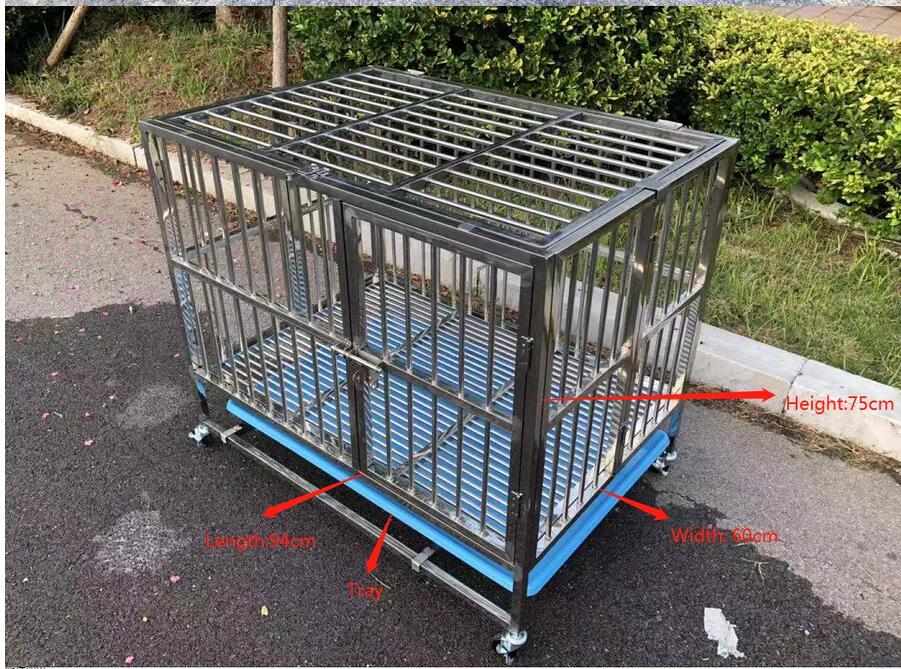 HF high quality dog cage trolley wire crate pet cage indoor metal large size animal cages