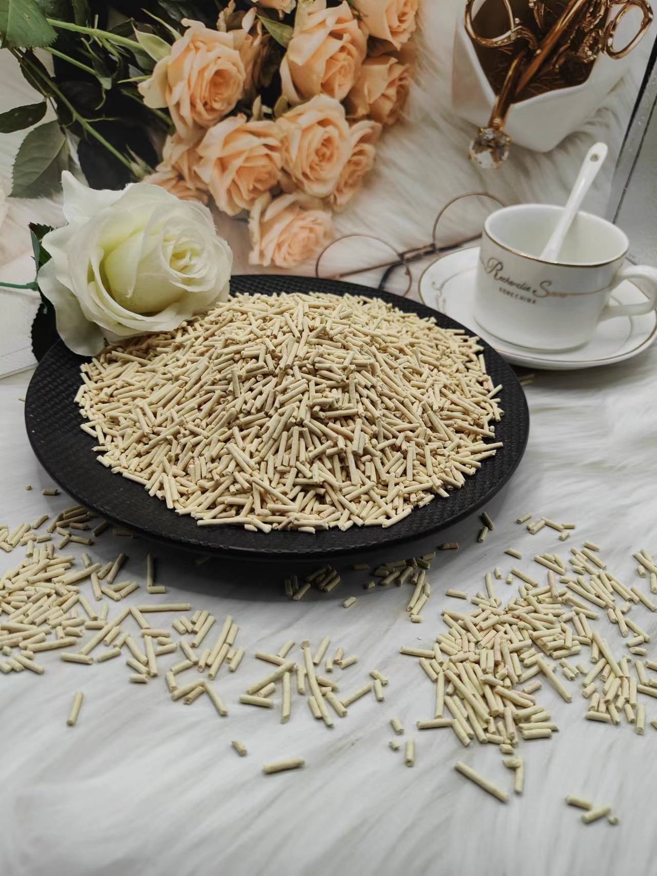 Newest Design Top Quality Milk/Green tea/ Peach Scented 7lt Tofu Cat Litter Pellet