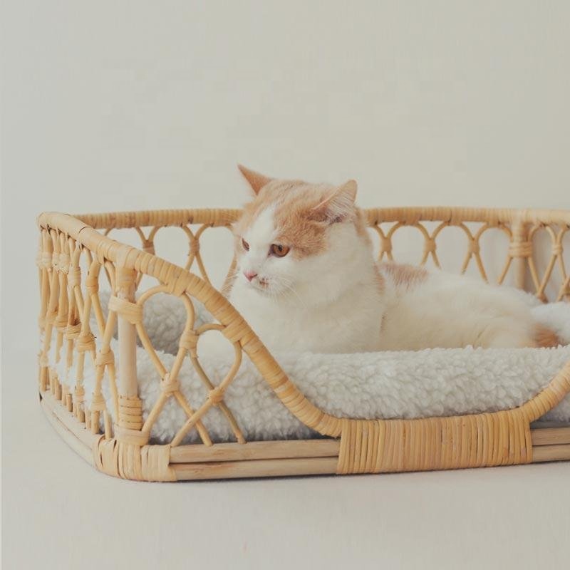 best supplier rattan pet sofa furniture beds for pets dogs cats animals without cushion pillows