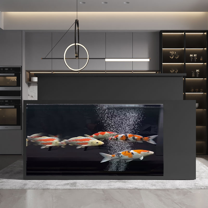 indoor large fiberglass portable lightweight outdoor glass window 5000 gallon fish tank aqerioum aquarium koi fish tank