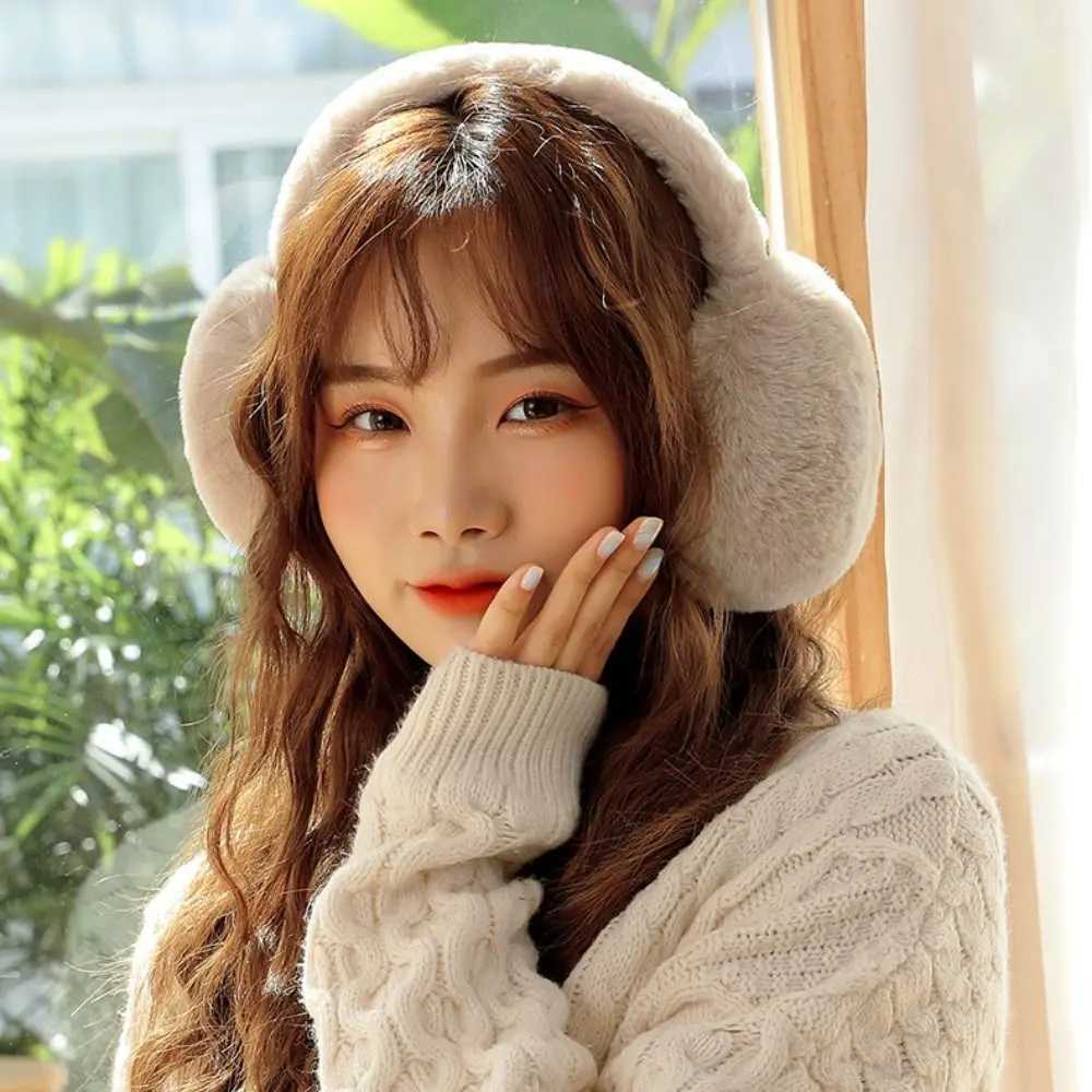 Colorful Soft Plush Ear Warmer Winter Earmuffs Fashion Women Men Ear Cover Ear-Muffs Outdoor Cold Protection Folding EarflXJ241126