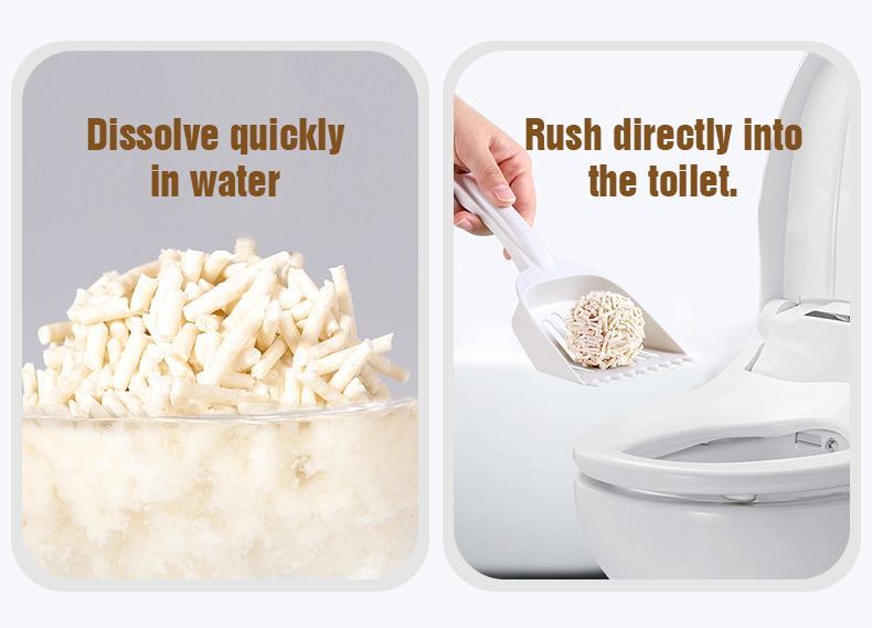 Newly Developed PetProducts Light Weight Ball Hot Sale 6l Strong Agglomeration Degradable Strip Shape Tofu Cat Litter