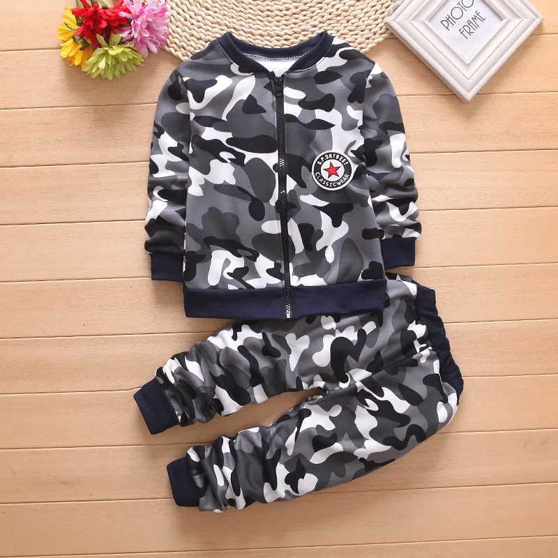 Clothing Sets Children Clothing Camouflage Fashion Kids Sport Suits Long Sleeve Shirts Pants Boys Girls Clothes Toddlers Teens Tracksuits H241126