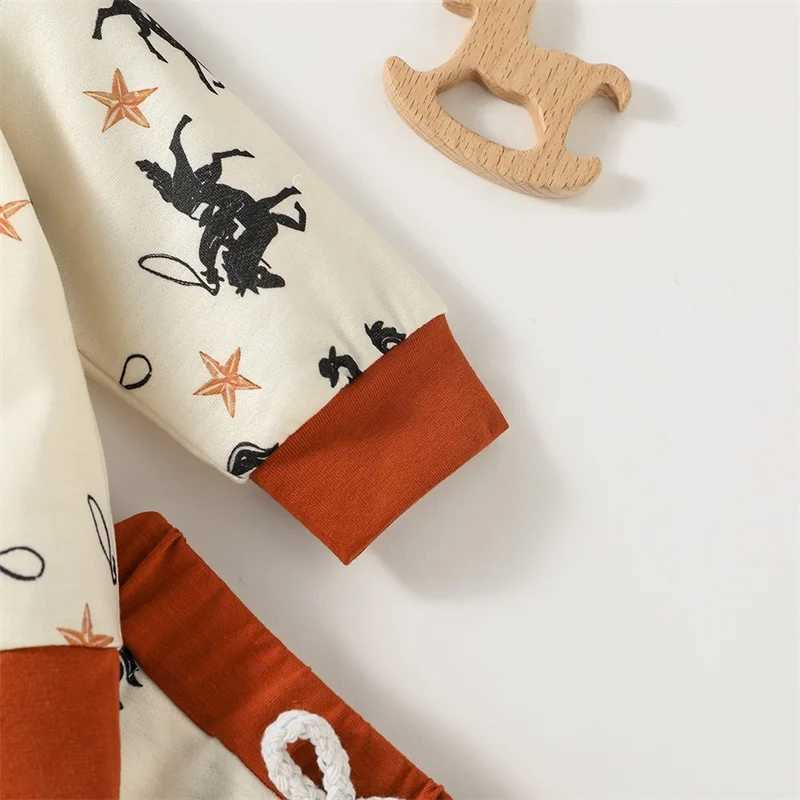 Clothing Sets Toddler Boy 2-Piece Winter Outfit Long Sleeve Dinosaur Print Hooded Sweatshirt Jogger Pants Set Baby Clothes for Fall H241126