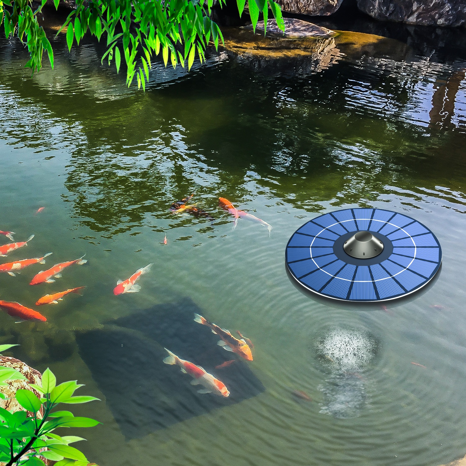 Energy-saving Solar Panel Powered Outdoor Fishing Portable Auto Offering Max Oxygen Water Air Pump