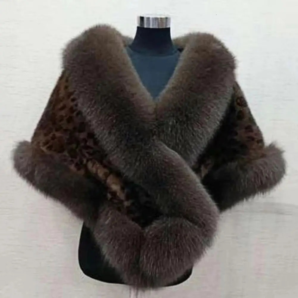 Big Bridal Faux Fur Wraps Winter Wedding Coat Warm shawls Outerwear White Black Blue Shrug Women Jacket 241112