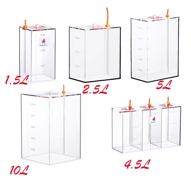 Red Starfish Dosing Pump Scale Liquid Storage Bucket with Scale 2.5 Liters