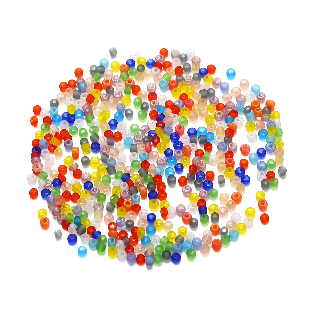 Frosted Glass Rice Beads 2mm for Jewelry Making