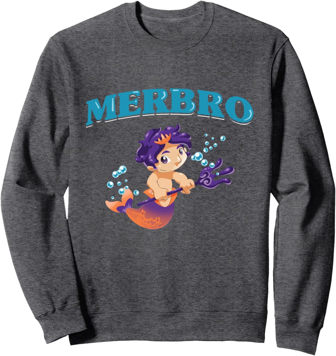 Long Sleeve Shirts for Men sweatshirt Merbro - Brother of a Mermaid - Birthday Party Mermaids Sweatshirt Tee Streetwear Casual tops clothes