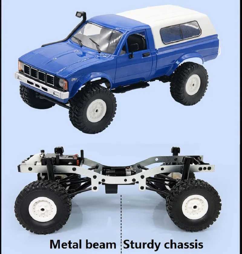 WPL C24-1 4WD 1/16 Kit 2.4G Crawler Off Road RC Car 2CH Vehicle Models With Motor Servo and Head Light WPL C24 CAR kit