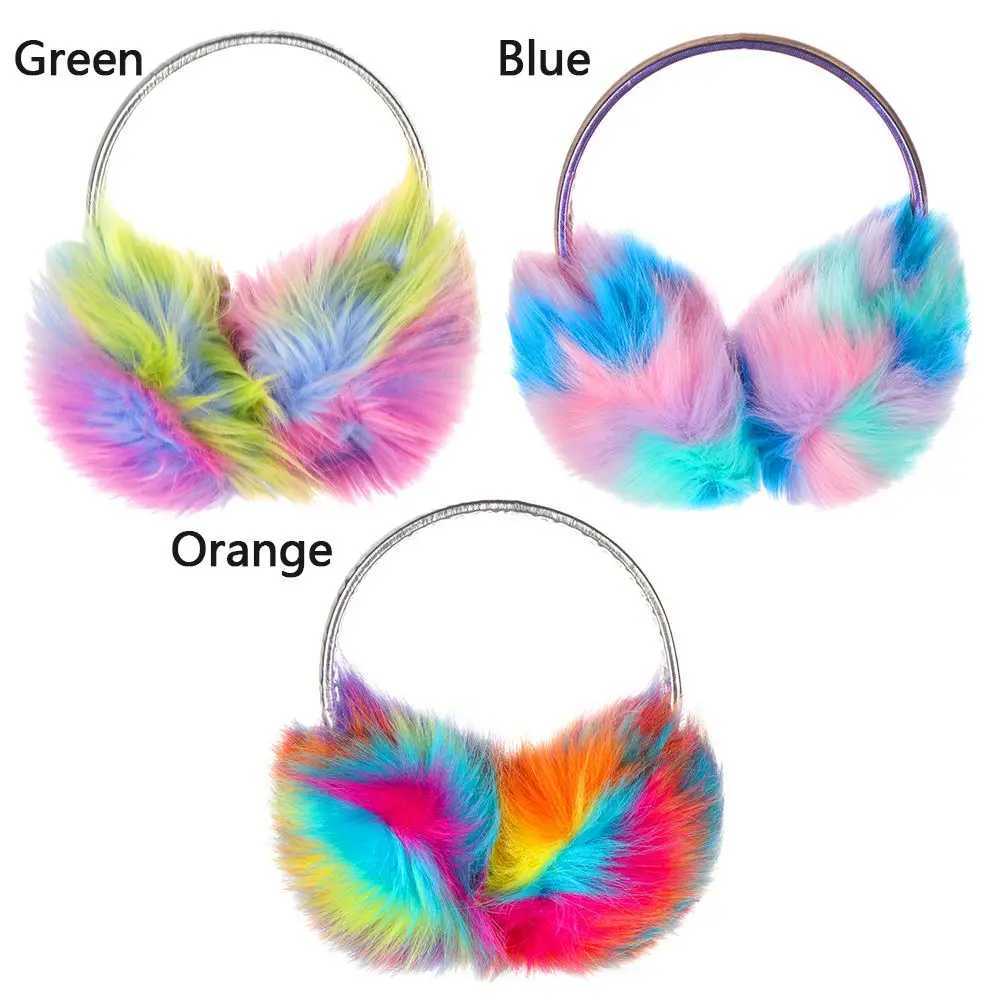 Ear Muff Winter Warm Fluffy Earmuffs Faux Fur Ear Muff Dazzle Color for Women Girls Christmas Outdoor Ear WarmersXJ241126