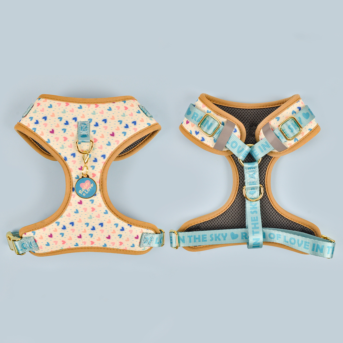 MIDEPET Hot Sale Luxury Designer Color Blooming Series OEM&ODM Accept Pet Dog Harness With ID Tag Free Give For Large Dog
