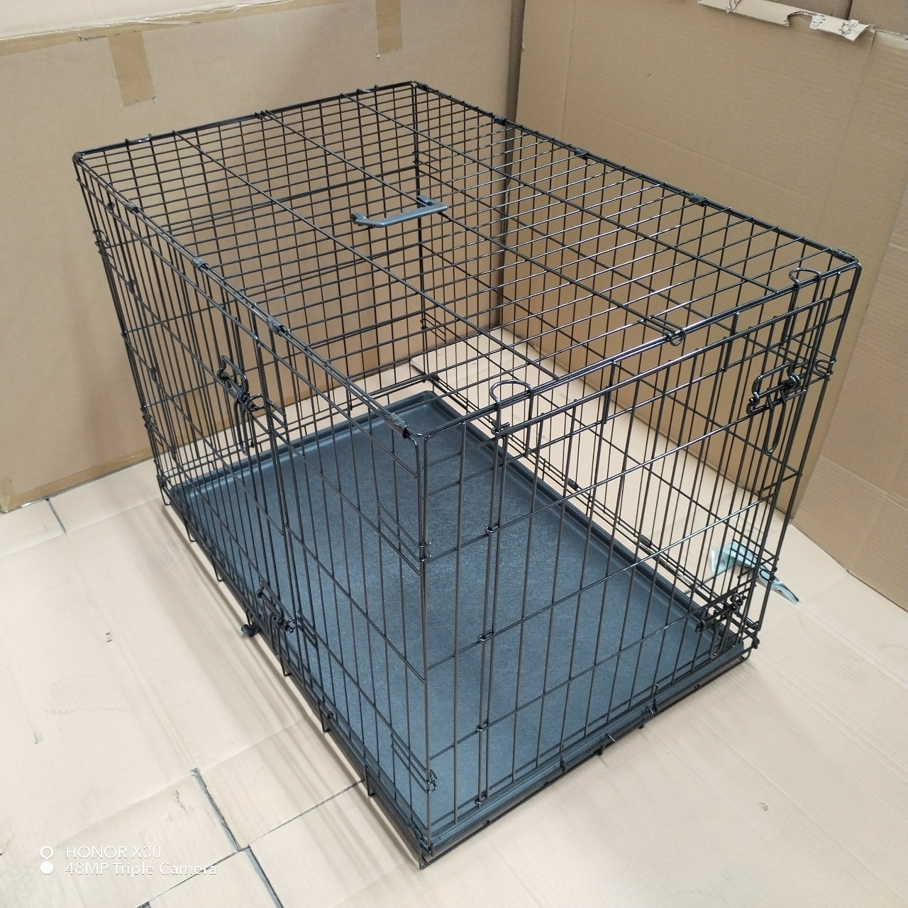 Cheap Foldable Collapsible Metal Kennels Stackable Pet Cages For Large Wholesale Dog Crate