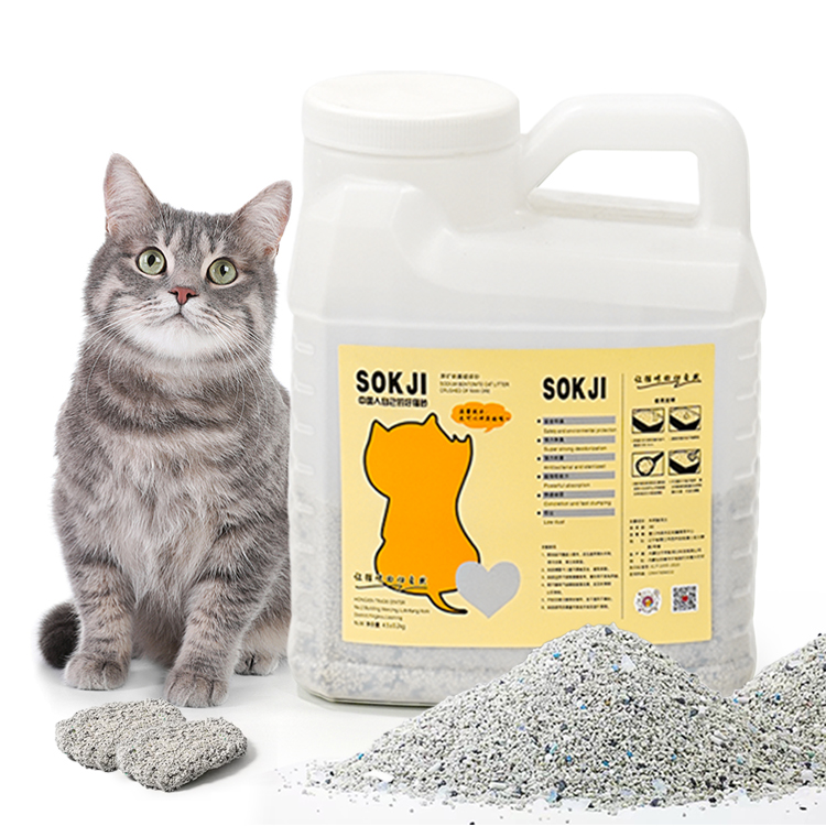 Muawu Hot selling high quality dual deodorization, low dust ,natural mineral sand bentonite crushed Bentonite cat litter sand