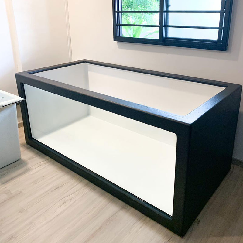 indoor large glass window cheap prices fiberglass frp fish tank water commercial filter pump aquarium koi fish tank
