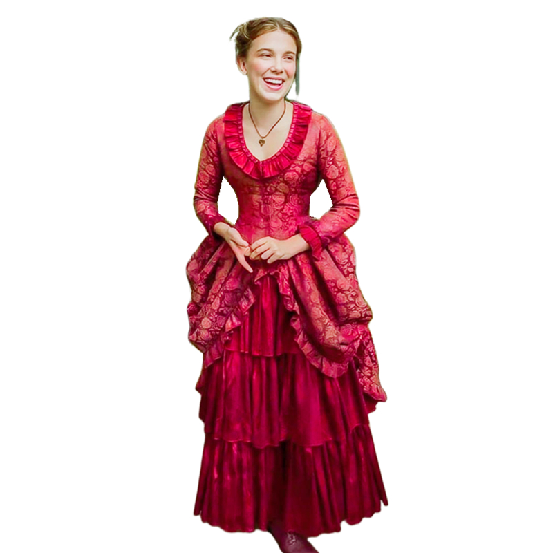 Vintage Victorian Prom Dresses Ruched Bustle Dark Red Special Occasion Gown Lace With Satin Long Sleeves Floor Length Evening Dress 2025