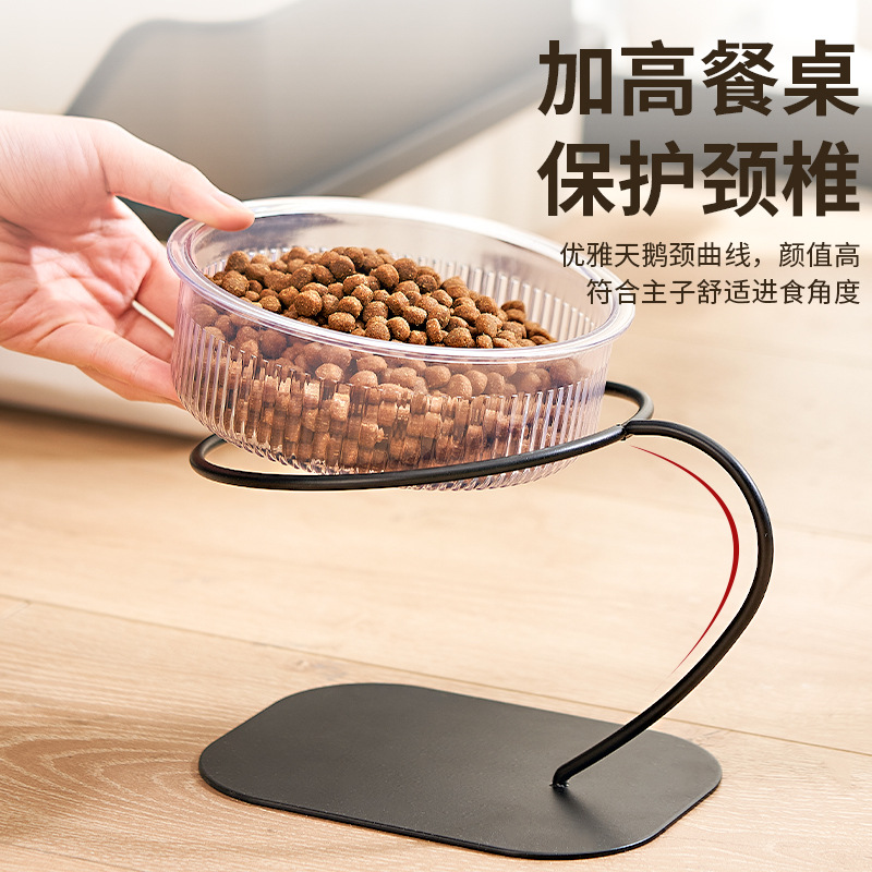 Custom Orthopedic 15 Tilted Stand Feeder Wholesale Abs Plastic Small Dogs Puppy Water Feeding Raised Food Elevated Cat Bowl
