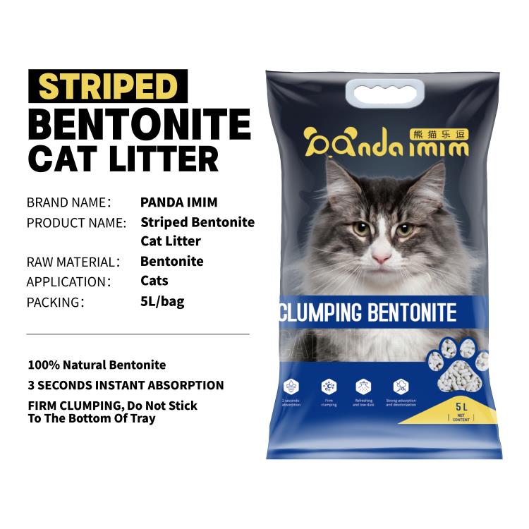 OEM low price Strip Bentonite cat litter sand easy scoop bentonite cat litter premium Bentonite Cat Litter bulk