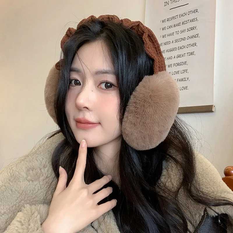 Melad colored warm ear earmuffs for winter girls cute student earmuffs with blocked antifreeze earmuffs W241126