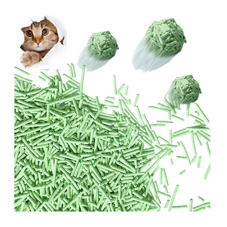 Dust Free Strip Shape Arena Para Gato Quickly Clumping Odor Control Flushable Tofu Cat Litter Sand