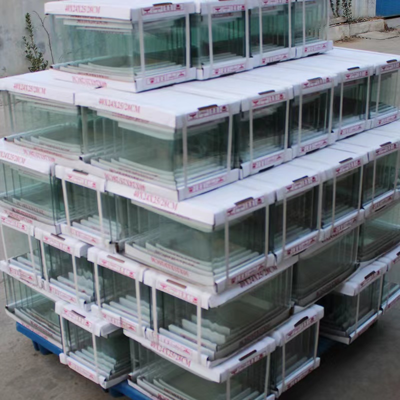 Factory direct sale 5 in 1 ultra white right angle glass fish tank