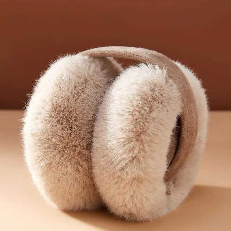 Winter warm folding earmuffs solid color thick earmuffs anti cold plush earmuffs W241126