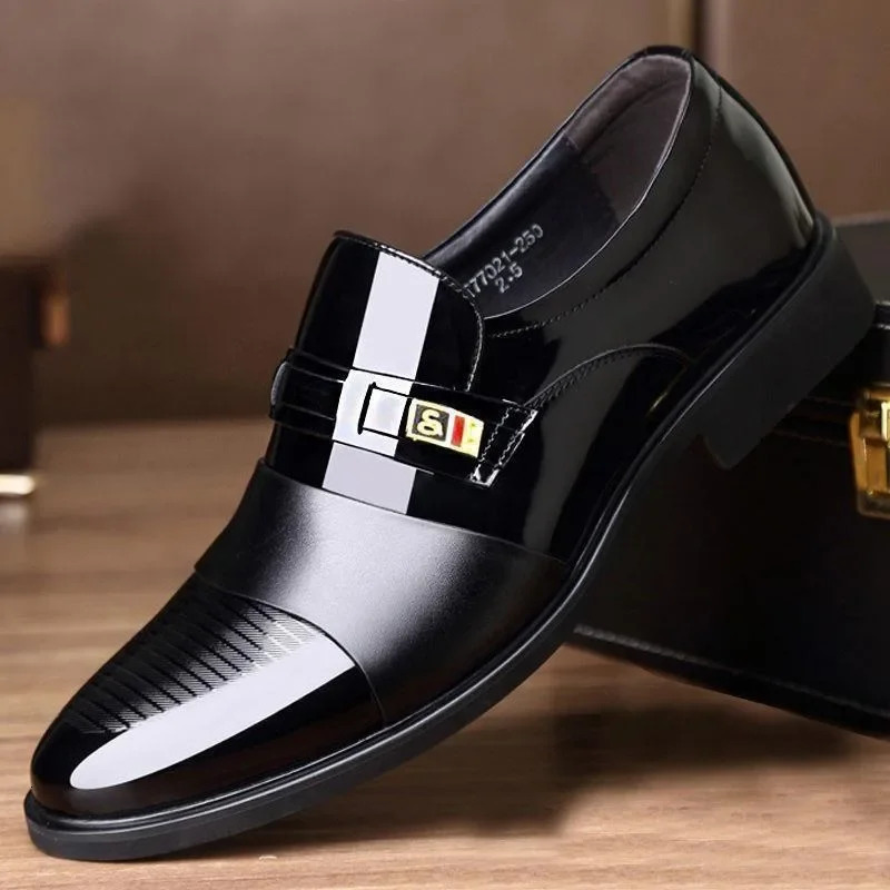 Comemore Male England Casual Loafers Black 2024 Autumn Mens Leather Dress Shoes Man Business Formal Social Shoe Zapatos 241126