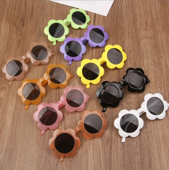 Childrens Cute Sunflower Sunglasses Lovely Baby Sun Glasses Boys and Girls Fashion UV Protection Eyewear Kids Shades 240417 Z260305