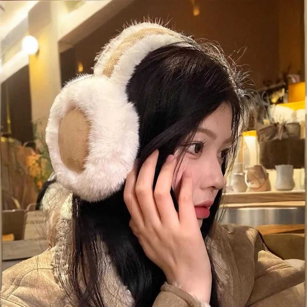 Fashion Autumn Winter Earmuffs for Women Men Ear Warmer Plush Solid Color Adjustable Foldable Ear Muffs Earfl EarmuffsXJ241126
