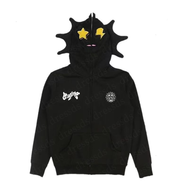 2024 Hot Fast Glo Gang Y2K Style Full-Zip High Street Inspired Hoodie with 3D Printed & Skull Design for Men Women -Bold Graphics and Long Sleeve
