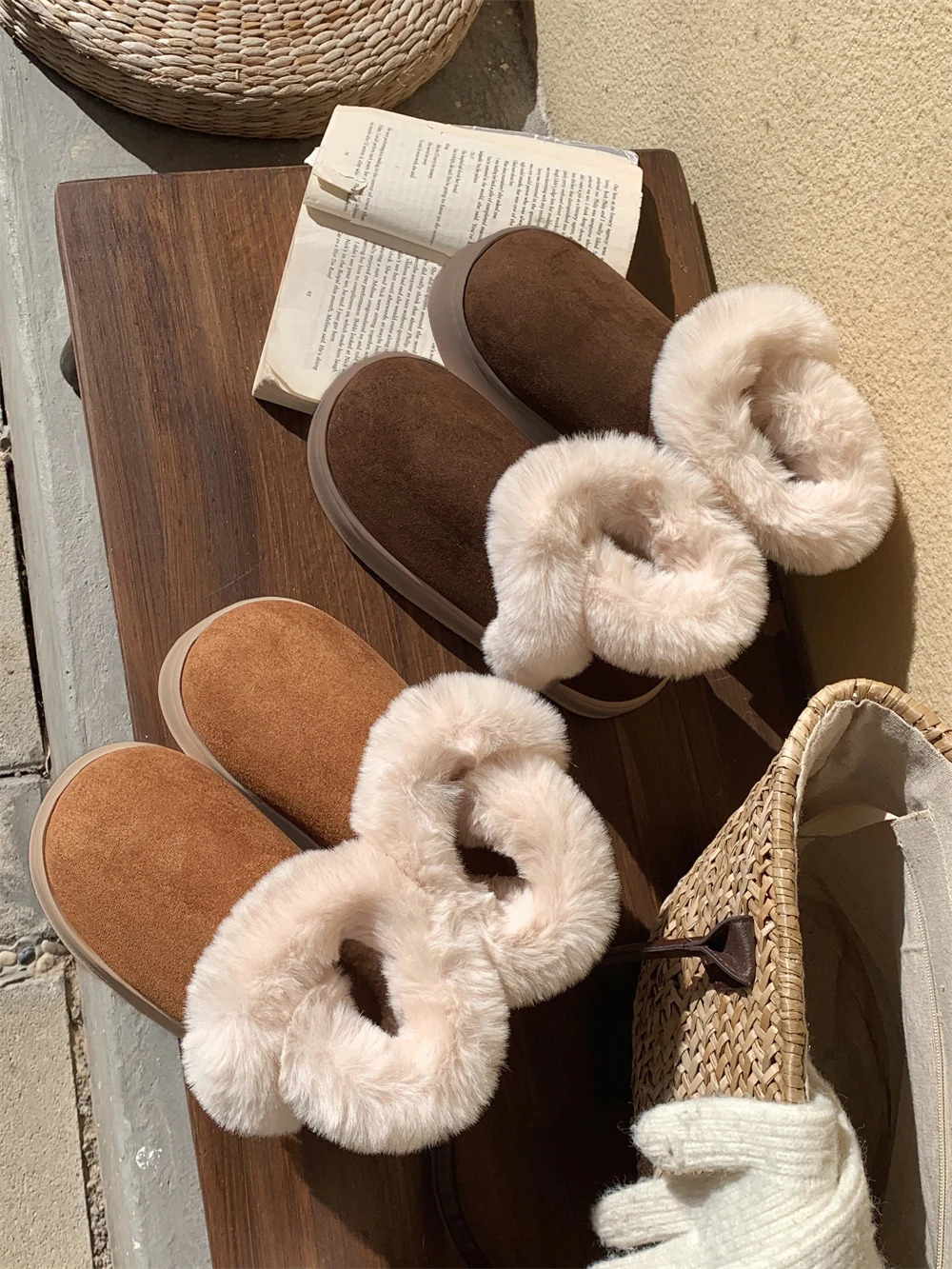 Women Snow Boots Casual Instagram Korean Version Contrasting Color Cotton Shoes Thick Sole Anti Slip Winter Boots 241114