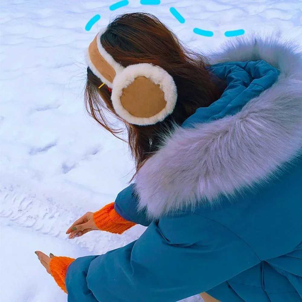 New Earmuffs for Autumn and Winter Womens Outdoor Travel Warm and Thickened Foldable Earmuffs with Plush Ear Protectors 2024XJ241126