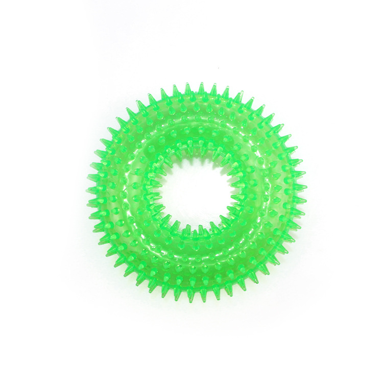Wholesale High Quality TPR Teething Resistance And Bite Resistance Training Thorn Ring Dog Pet Toys