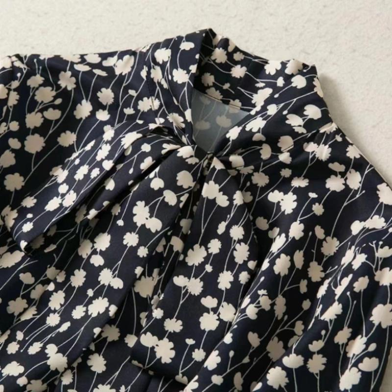 Casual Dresses Elegant For Women Polyester Printing Lace-up O-neck Fashion Club Party Summer