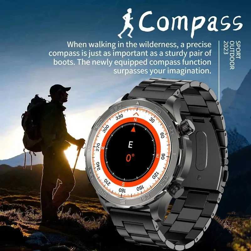2024 New wireless connections Calling Smart Watch for Men AMOLED HD Large Screen Heart Rate NFC IP68 Waterproof GPS Sports Smart Watch X241226