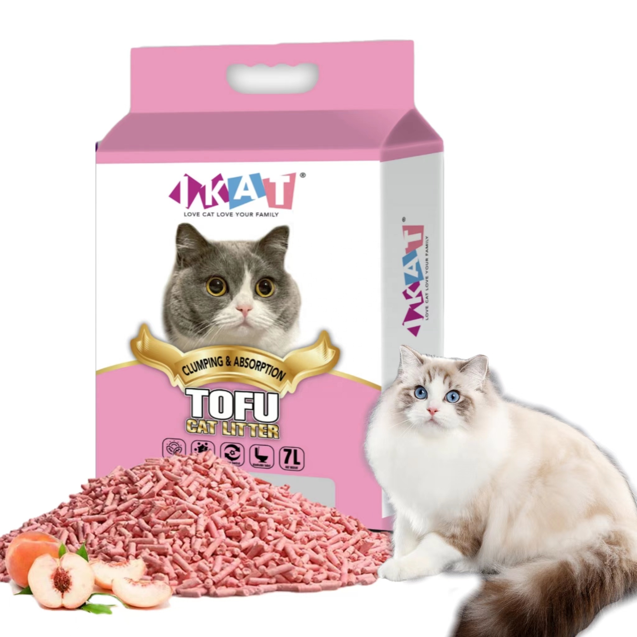 Pet Supplies Cat Litter Sand Scoopable Clumping Safe Clean Dust Free Soybean Tofu Cat Litter Sale Catlike