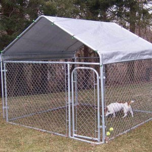 Factory Hot sale outdoor cheap hot welding heavy duty dog crate& Galvanized Steel Dog Kennels Cages