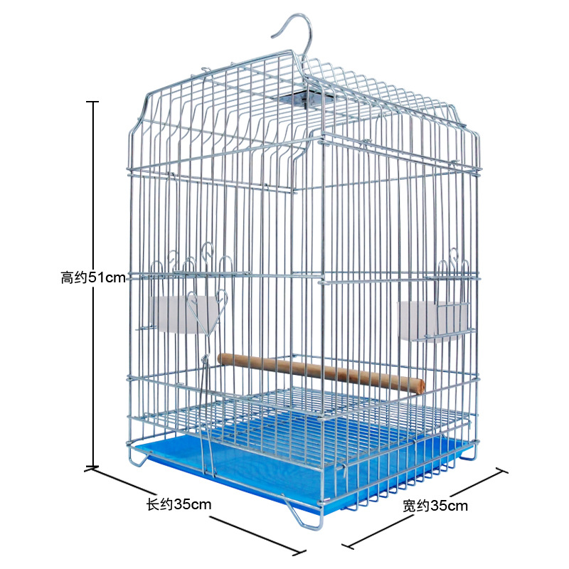 36x35x52 cm Wholesale High Quality Large Bird Cage Galvanized Bird Cage Parrot Cage