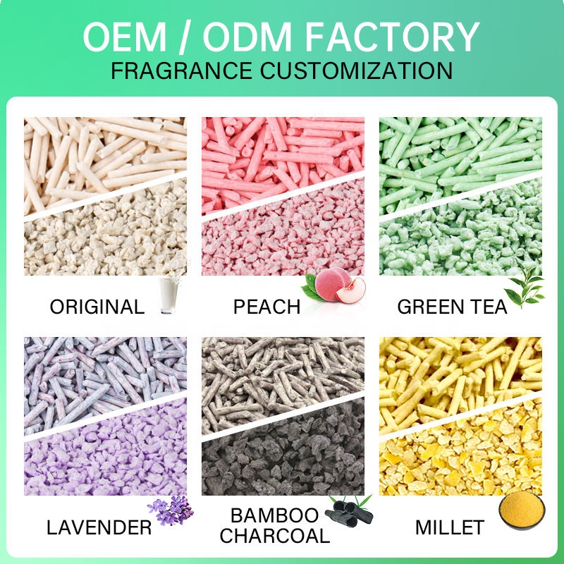 100% Natural Plant Cat Litter Sand Strong Clumping Safe Clean Dust Free Corn Tofu Cat Litter