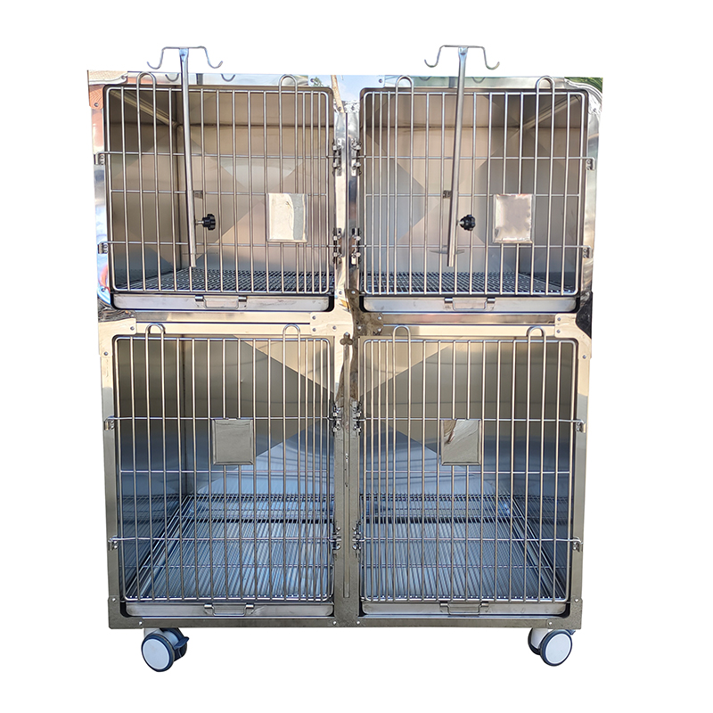 High Quality Breathable Pet Kennel Cage Dogs Cats Veterinary Clinic Carrier Snap Button Closure Featuring Steel Wood-Plastic