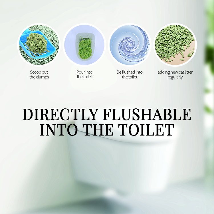 Wholesale Natural Eco-Friendly Tofu Cat Litter High Absorption Catlitter Flushable Quickly Clumping Tofu Cat Litter