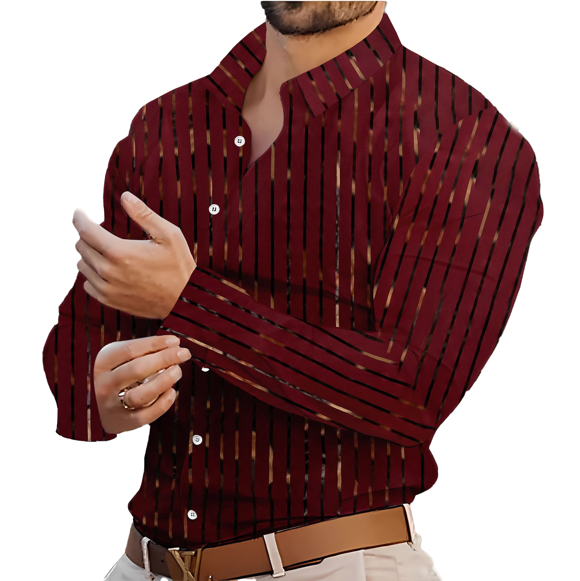 High Quality Men's Business Formal Dress shirt for Men Male Formal Office Dress Button Up Shirt Men Clothes Designer Blouse Long Sleeve Camisas P