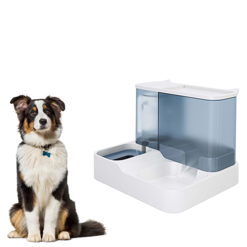 2.8L pink blue grey pet food water feeder drinking for dogs cats automatic pet feeder
