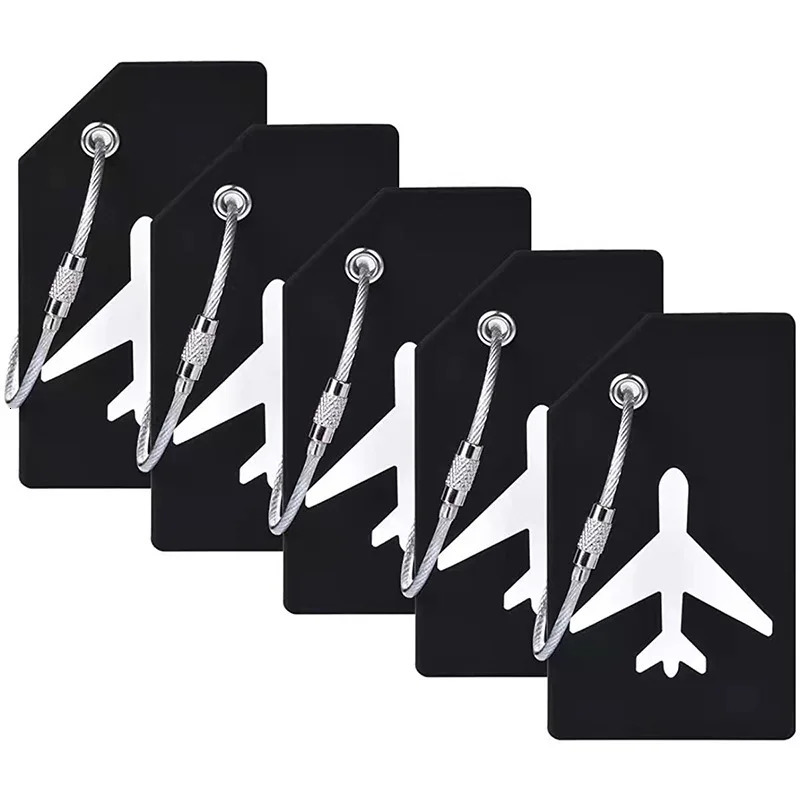 5PCS Women Men Travel Accessories Silicon Luggage Tags Suitcase ID Name Addres Holder Baggage Tag Unisex Label High Quality 241114