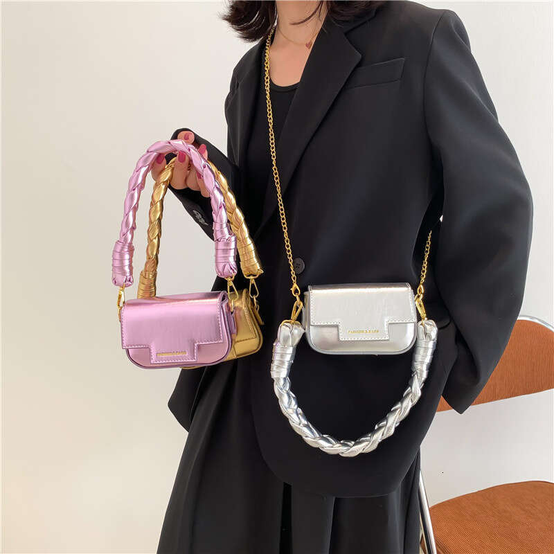 LEMON KOKO Sweet And Cool Hot Girl Crossbody Bags For Women Mini Shiny Pu Leather Chain Purses Large Capacity Shoulder Bag