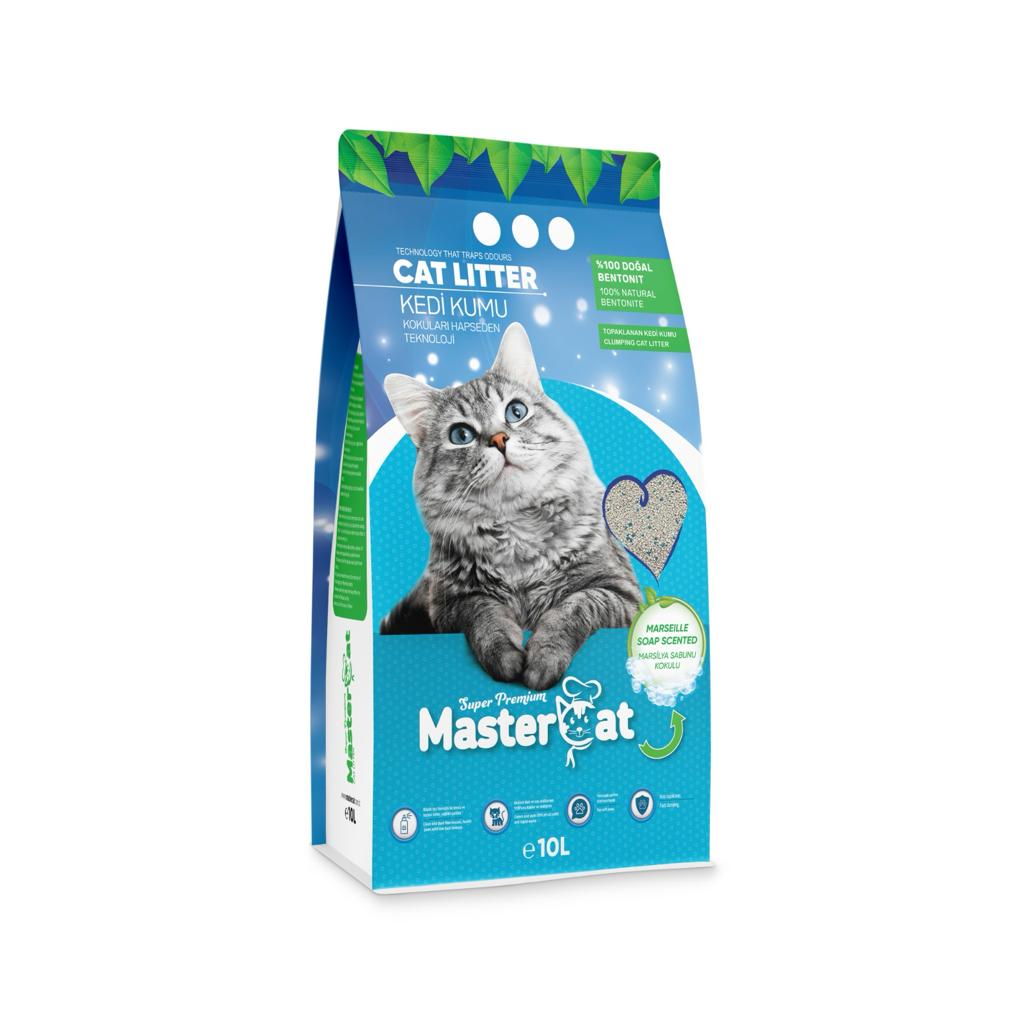 Wholesale MasterCat Sand High Quality 10L Bentonite Cat Litter Fast Clumping Marseille Soup Scented for Cats