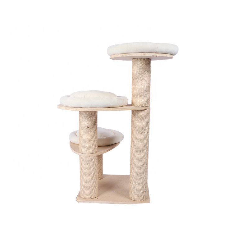 Banana leaf stand house cat scratching post tree with cat
