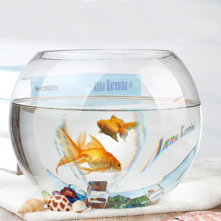 Wholesale Hight Quality Circular Fish tank Round Small/Mini Glass Portable Fish Tank