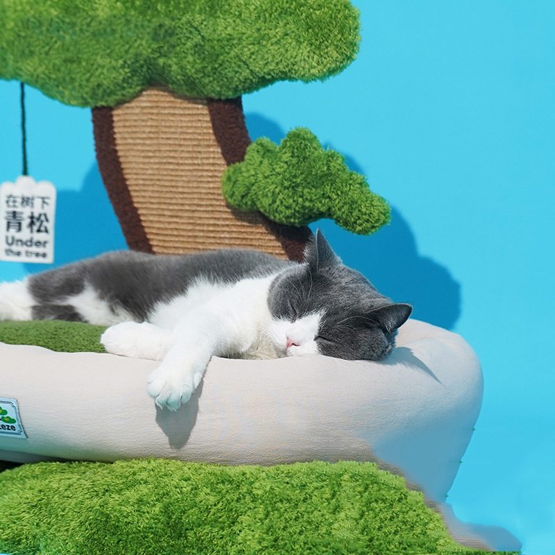 New Design Funny Bite Resistant Cat Scratch Tree Warm Pet Cat Nest Sisal Cat Scratch Board